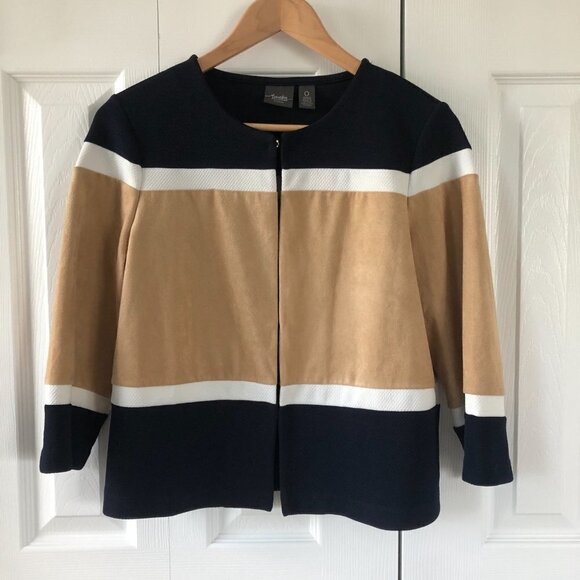 4/$25 Chico's Travelers 3/4 Sleeve Clasp Close Jacket - Picture 1 of 10